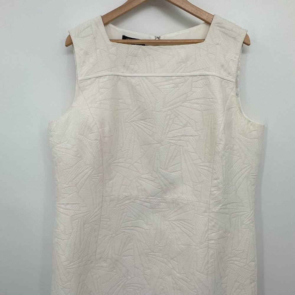 Lafayette 148 New York Cream Textured Dress - Picture 3 of 12